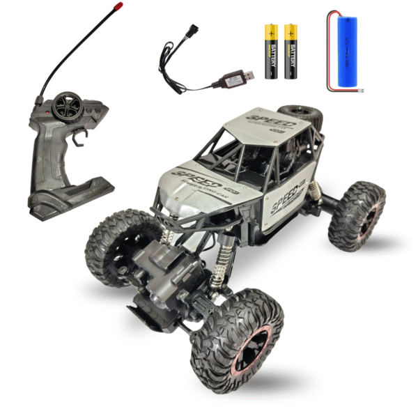 1:12 Scale High-Speed Off-Road RC Monster Car | 4x4 Rock Crawler with Suspension, Rechargeable Battery, Big Tyres, Remote Control